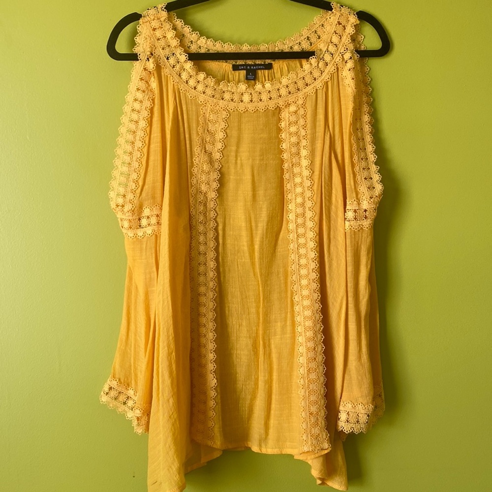 💛Cold sleeve top💛-Sz L